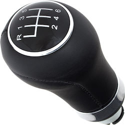Audi Seat Skoda Vw Gear Shift Knob Black + Chrome 6 Speed