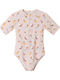 Tutete Sun Protection Kids Swimwear One-Piece With Long Sleeve Pink