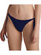 Slip Bikini Cu Dantelă Albastru Închis