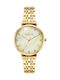 Vogue Bliss Mini Crystals Γυναικείο Ρολόι 27mm Μπαταρίας με Χρυσό Μεταλλικό Μπρασελέ