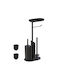 Relaxdays Set Accesorii Baie Metalic Negru
