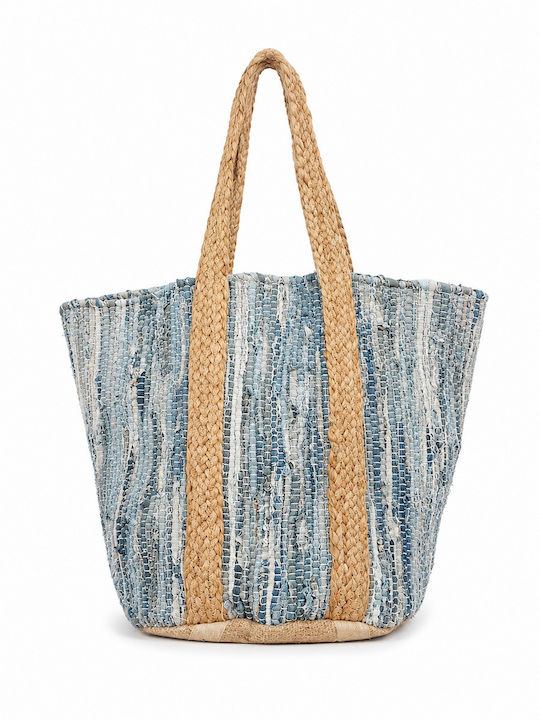Tortuga Stoff Strandtasche Blau