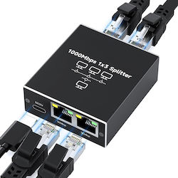 Ethernet Netzwerk Splitter Zola 3 Rj45 Anschlüsse 1 Gb S Ftp Kompatibel Cat5e Cat6 Cat7 Cat8 Usb Betrieben Schwarz Ethernet Netzwerk Splitter Zola 3 Rj45 Anschlüsse 1 Gb S Ftp Kompatibel Cat5e Cat6 Cat7 Cat8 Usb Betrieben Schwarz