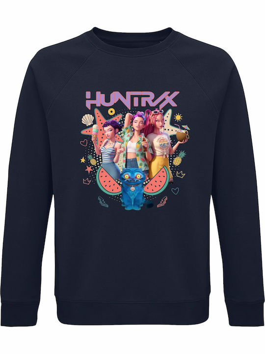 Kinder-Sweatshirt French Navy Kpop Demon Hunters Huntrix Sommerausgabe Wassermelone