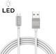 Cablu Micro USB 1m 1A Încărcare Transfer Date LED Anti-Încâlcire Telefoane Tablete Alb