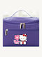 Purple Hello Kitty Cosmetic Bag Zipper & Carry Handle
