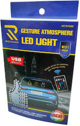 Rchang Автомобилна Лампа С Жестово Управление Led Дистанционно Gesture Atmosphere Vehicle Hand Signal Lamp