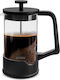 Glass Französische Pressstempel-Kaffeemaschine Schwarz 650 ml