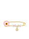 Margaritari Children's Safety Pin Charm From 14K Gold For Girl