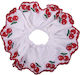 Chandelier Ластик За Коса Scrunchie Xl Бял Кереши 17cm