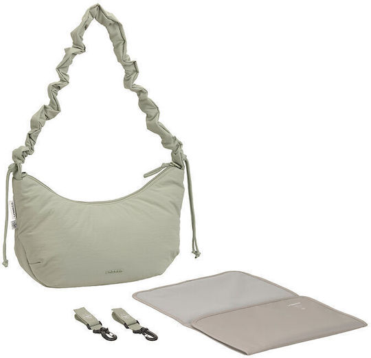 Laessig Diaper Bag-Changing Mat Shoulder/Handbag Green