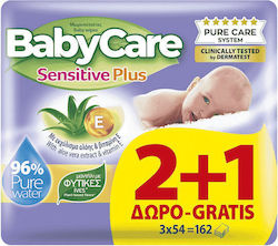 BabyCare Sensitive Plus Бебешки Кърпички Без Ал...