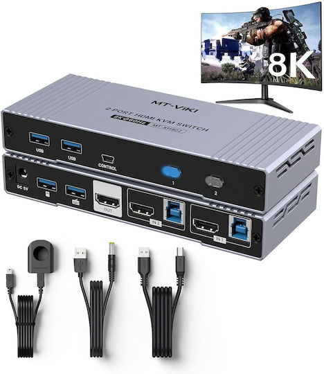 B0CHJK2D3C KVM И Превключвател На Данни С HDMI / USB 3.0