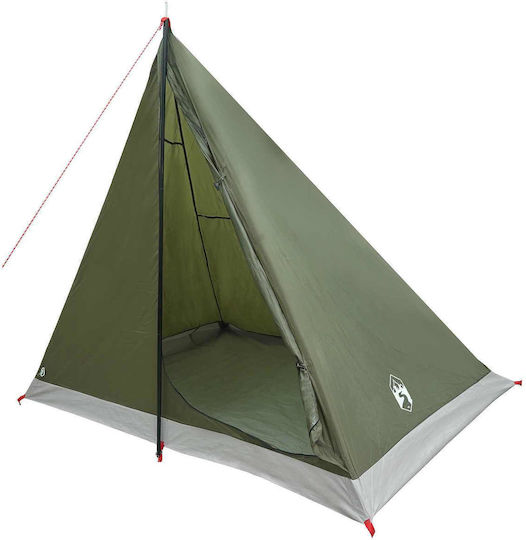 vidaXL Camping Tent Teepee Green 4 Seasons for 2 People 225x130x142cm