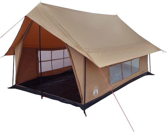 vidaXL Καταφύγιο Τέντας Σκηνή Camping Teepee Καφέ 4 Εποχών 340x246x210εκ.