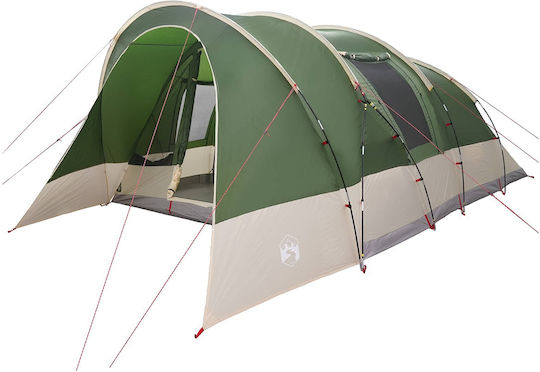 vidaXL Camping Tunnel Tent Green 560x395x212cm