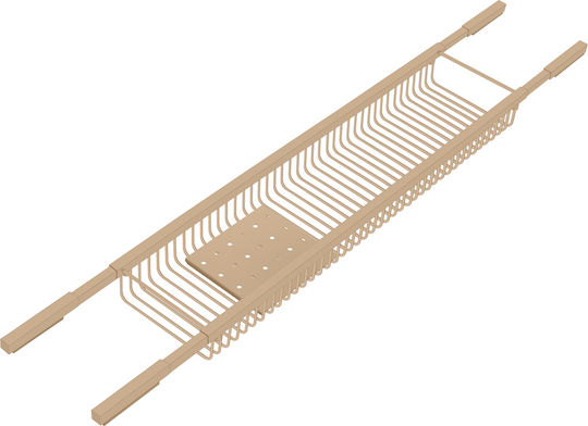 Sanco An Der Wand Montiertes Badezimmerregal Metallisch Braun