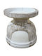 Espiel Polyresin Candle Holder In White Colour 11x10x10cm