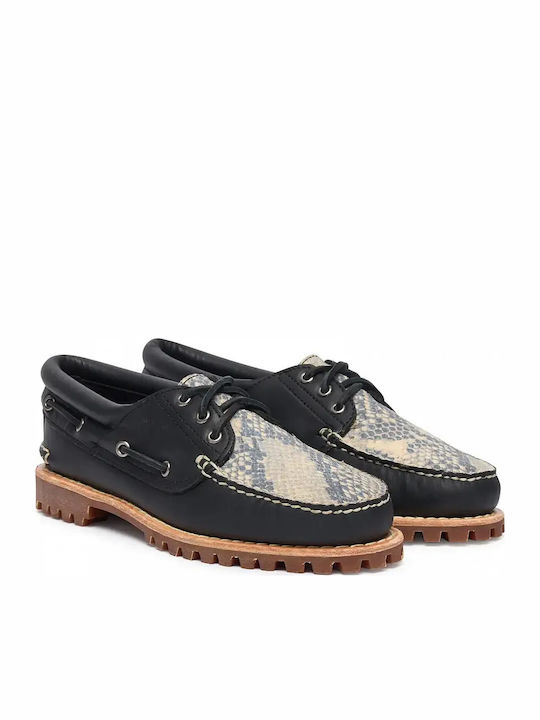 Timberland Leather Women's Boat Shoes in Black ...