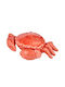 Coral Coast Keramik Dekoratives Krebsmotiv Orange
