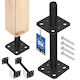 Kotarbau Base for Pergola Made of Steel 24x8cm 2 Pieces