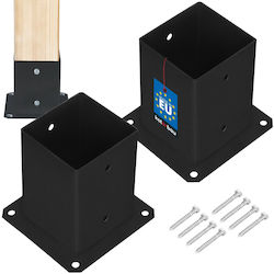 Kotarbau Base for Pergola Made of Steel 10x10cm 2 Pieces