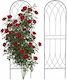 Relaxdays 2x Rose Trellis Black 140x1x38 Cm