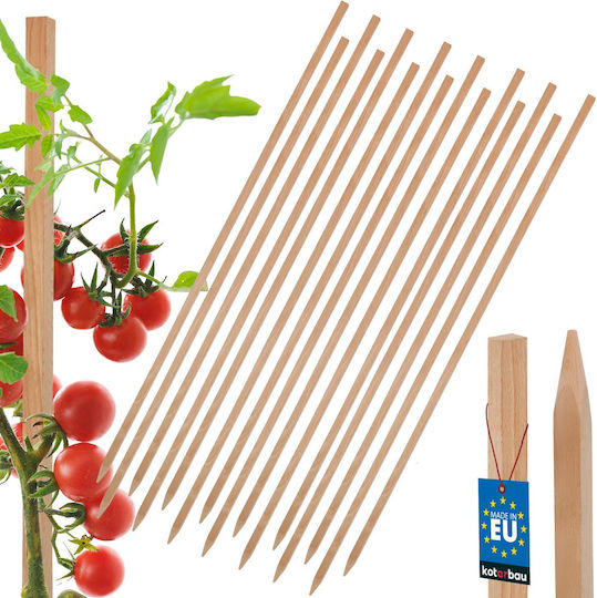 Kotarbau Wooden Stakes Tomatoes Vegetables Garden Support Trees Bushes 100 Cm Set 15 Pcs