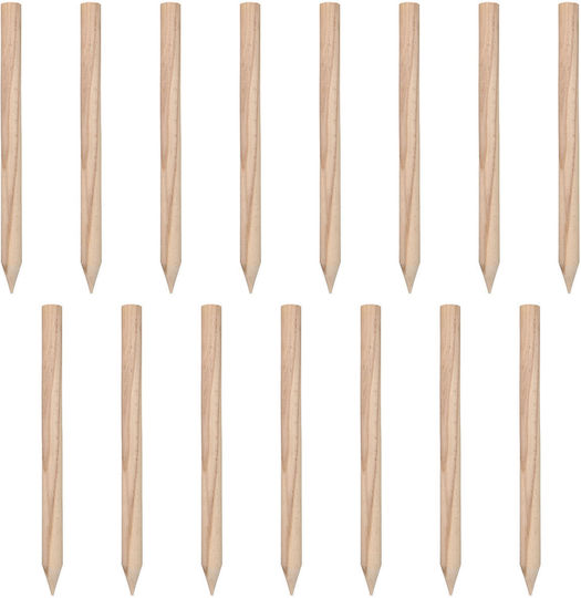 Kotarbau Beech Wooden Stakes Geodetic Support Tomatoes Vegetables Trees 40 Cm Set 15 Pcs