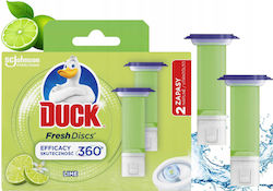 Duck Fresh Discs Lime Block Λεκάνης με Άρωμα Φρεσκάδας 2x36ml