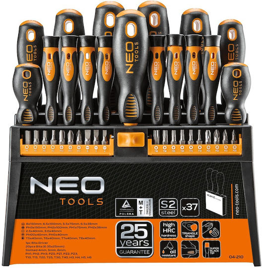 Neo Tools Șurubelniță Cu 37 Vârfuri Magnetice Interchangeabile