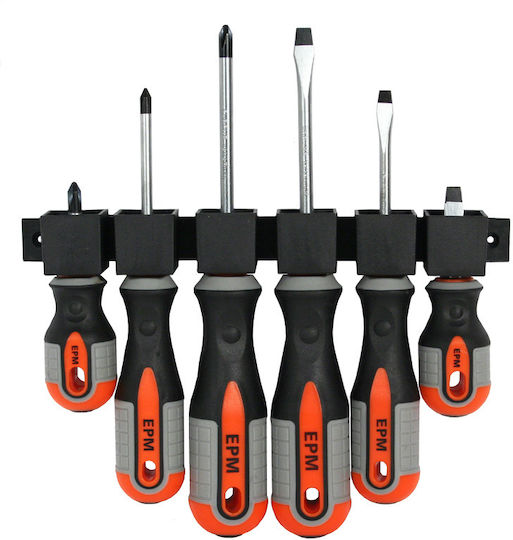 EPM Schraubendreher-Set mit 6 Magnetischen Schraubendrehern mit 6 Wechselbaren Bits
