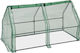Relaxdays Tavă Pentru Răsaduri Cu Folie Pe 2 Deschideri Verde Închis 90x90x180 Cm