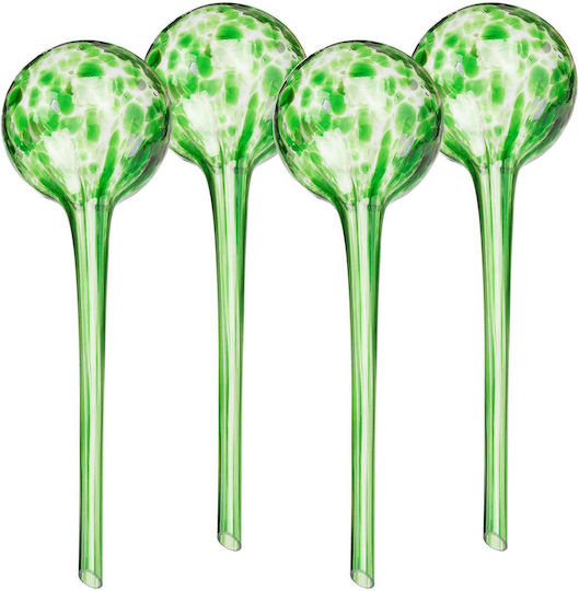 Relaxdays Set 4 Globuri Verzi de Sticlă pentru Udare 30x9x9 Cm