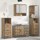 vidaXL Vanity Unit Without Sink with Mirror & Column M35xL37.5xH166cm Artisan Oak