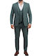 Men's Suit with Vest Slim Fit Verde