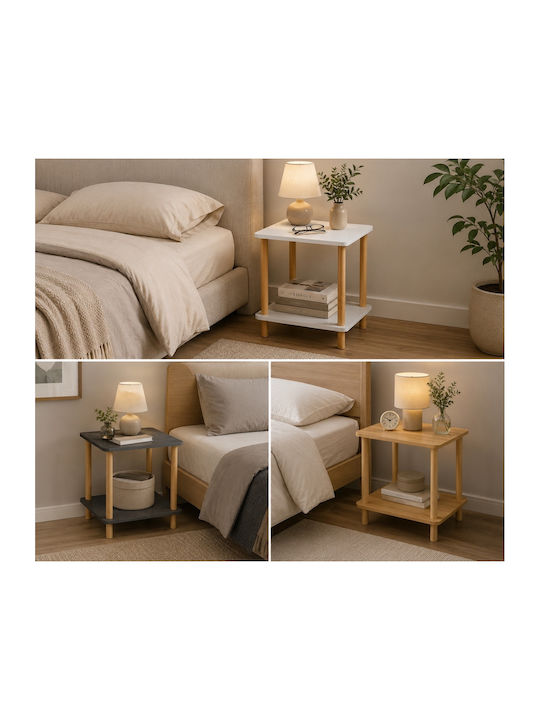 Nachttisch Holz Braun 40x40x53cm