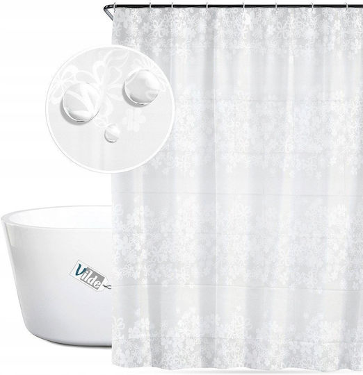 Vilde Shower Curtain 180x180cm White