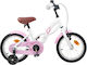 vidaXL Bicicletă Copii BMX Albă 14"