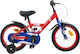 vidaXL 16" Детско Колело BMX Червено