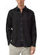 Long Sleeve Linen Shirt Black