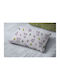 Dimcol Bebe Baby Pillowcase Made of 100% Cotton White-Pastel Lilac 45x35cm
