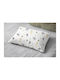 Dimcol Happy Safari 713 Baby Pillowcase Made of 100% Cotton White-Grey 45x35cm