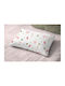 Happy Βρεφική Μαξιλαροθήκη από 100% Βαμβάκι White-pink 45x35εκ.