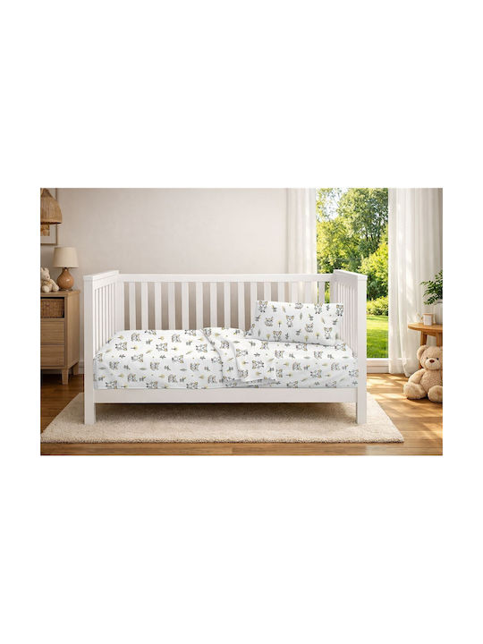 Dimcol Baby Duvet Cover Bebe White Grey 120x160cm