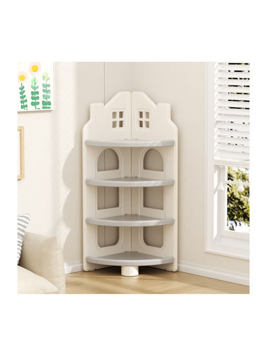 Wooden Floor Bookcase Gray 112x49.5cm