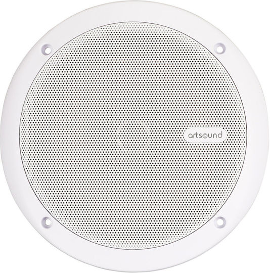 Artsound Mdc64.2 W Ceiling Marine Speakers Ip66 6.5” White Pair