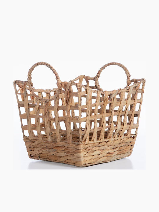 Nef-Nef Homeware Grant Διακοσμητικό Καλάθι Ψάθινο Μπεζ 36x26x26.5εκ.