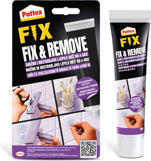 Pattex Fix Remove Liquid Adhesive 44 G Transparent Removable Glue Strong Universal Adhesive