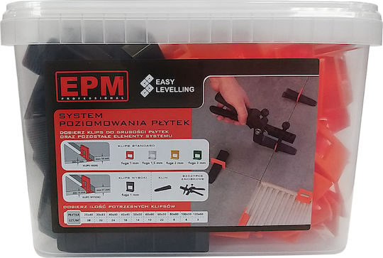 Clips+Keile Fliesenabstandhalter System Einfaches Nivelliergerät für Fliesen 150 Stück 1mm E-315-8801